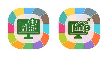 stock marknadsföra och vinster ikon vektor