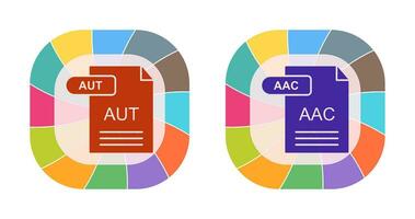 aac und aut Symbol vektor