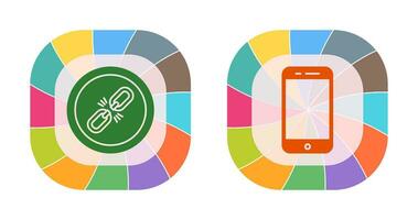 Verknüpfung und Smartphone Symbol vektor