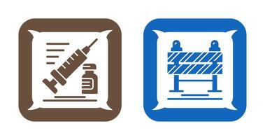 Spritze und Straße Blockade Symbol vektor