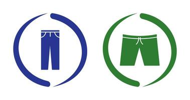 Hose und kurze Hose Symbol vektor