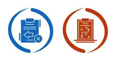 lämna tillbaka misslyckades och strategiaffär ikon vektor