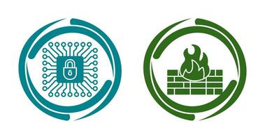 Cyber Schutz und Firewall Symbol vektor