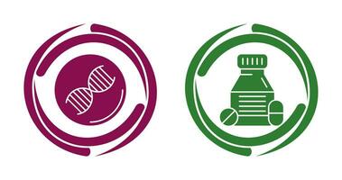 DNA und Tablets Symbol vektor