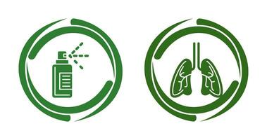 hand och lungor ikon vektor