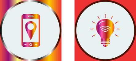 Geographisches Positionierungs System und Clever Energie Symbol vektor