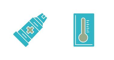 Einfügen und Thermometer Symbol vektor