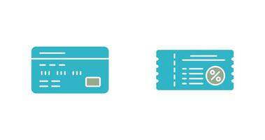 Lastschrift Karte und Gutschein Symbol vektor