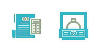 Hochzeit Kosten und Hochzeit Ring Symbol vektor