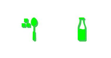 socker och mjölk flaska ikon vektor