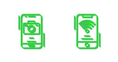 Kamera und W-lan Signal Symbol vektor