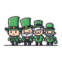 leprechauns och leprechauns. vektor illustration.