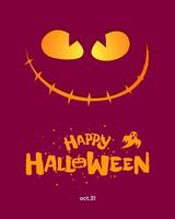 Happy Halloween Party Poster Design. Kürbislaterne vektor