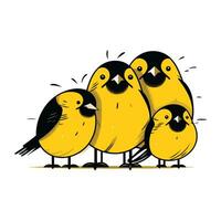 Gruppe von Vögel. Vektor Illustration von ein Gruppe von klein Vögel.