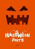 Happy Halloween Party Poster Design. Kürbislaterne vektor