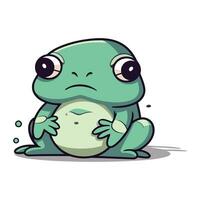 Frosch Karikatur Charakter. süß Karikatur Frosch. Vektor Illustration.