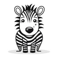 zebra tecknad serie ikon. djur- söt Zoo och varelse tema. isolerat design. vektor illustration