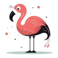 flamingo vektor illustration. isolerat på en vit bakgrund.