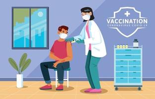 patienten fick covid-19-vaccin vektor