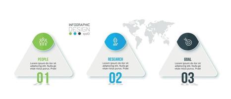 Business-Infografik-Vorlage mit Schritt- oder Optionsdesign. vektor