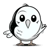 Illustration von ein süß Vogel auf ein Weiß Hintergrund Vektor
