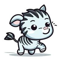 Zebra Karikatur Charakter Vektor Design. süß kawaii Zebra Maskottchen.