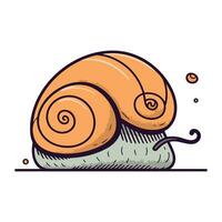 Schnecke isoliert auf Weiß Hintergrund. Vektor Illustration. eps 10.