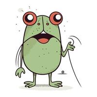 komisch Karikatur Frosch. Vektor Illustration. isoliert auf Weiß Hintergrund.