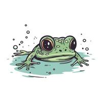 Frosch. Vektor Illustration. isoliert auf ein Weiß Hintergrund.