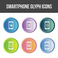 Smartphone- und mobile Apps-Vektor-Icon-Set vektor