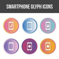 Smartphone- und mobile Apps-Vektor-Icon-Set vektor