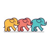 Elefanten Linie Symbol. Vektor Illustration im dünn Linie Stil.