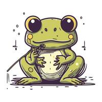 Frosch. Vektor Illustration. isoliert auf ein Weiß Hintergrund.