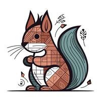 Eichhörnchen. Vektor Illustration von ein Eichhörnchen im ein Karikatur Stil.