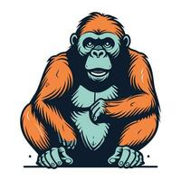 Gorilla. skizzieren zum Ihre Design. Vektor Illustration eps10