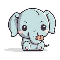 süß Elefant Karikatur Charakter Vektor Illustration. süß Baby Elefant Symbol.