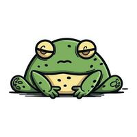 Frosch mit traurig Augen. Vektor Illustration von ein Frosch mit traurig Augen.