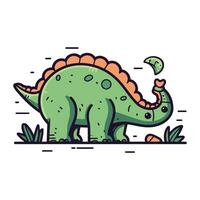 süß Dinosaurier Gekritzel. Vektor Illustration im Karikatur Stil.