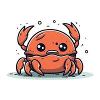 süß Krabbe Charakter. Vektor Illustration von ein süß Krabbe Charakter.