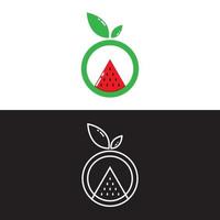 vattenmelon logotyp mall ikon design vektor