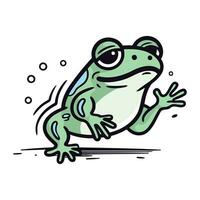 Frosch Karikatur Vektor Illustration. isoliert auf ein Weiß Hintergrund.