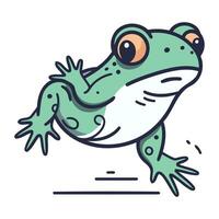 Frosch Vektor Illustration. Karikatur Frosch isoliert auf ein Weiß Hintergrund.