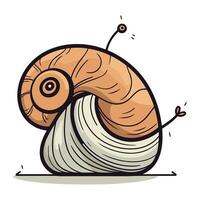 Karikatur Schnecke. Vektor Illustration. isoliert auf Weiß Hintergrund.