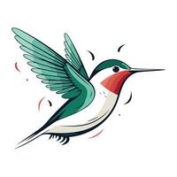 kolibri. vektor illustration av en tecknad serie kolibri.