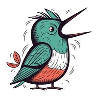 süß Karikatur Vogel. Vektor Illustration. isoliert auf Weiß Hintergrund.