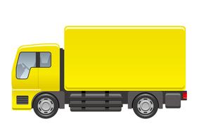 Lastbil illustration isolerad på en vit bakgrund. vektor