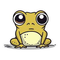 Frosch Karikatur Charakter. Vektor Illustration isoliert auf ein Weiß Hintergrund.