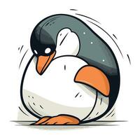 Karikatur Pinguin. Vektor Illustration von ein Karikatur Pinguin.