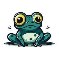 Frosch Karikatur Charakter. Vektor Illustration isoliert auf ein Weiß Hintergrund.