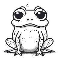 Frosch Karikatur Symbol. Vektor Illustration von ein Frosch Karikatur Symbol.